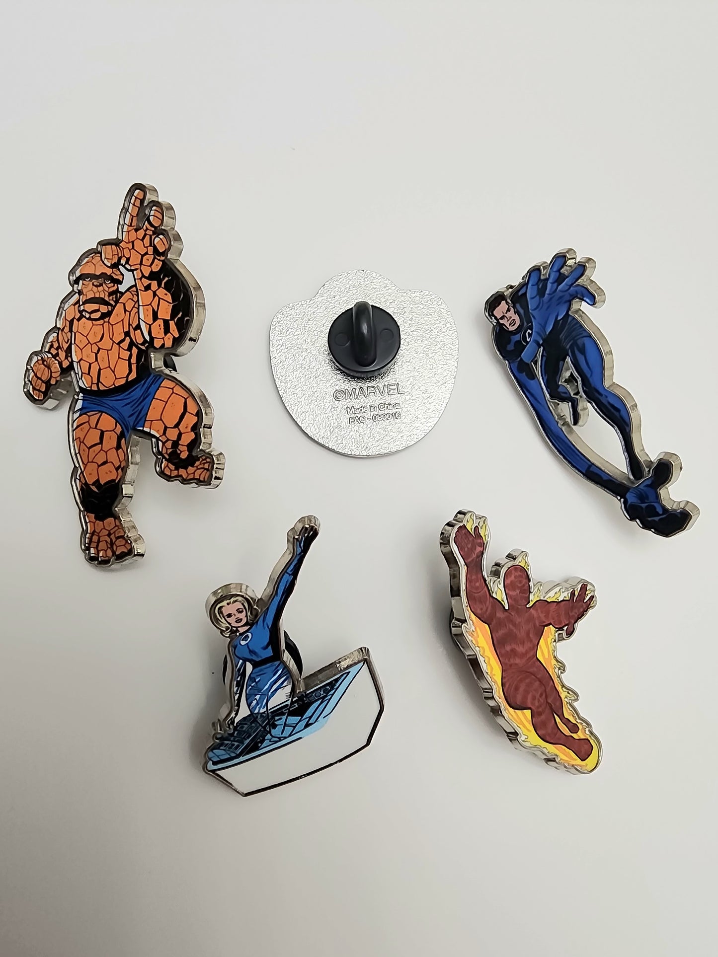 Metal Marvel Fantastic 4 pins (Set of 5)