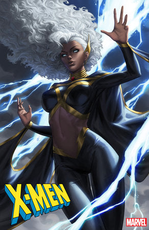 Comic book cover of "X-Men #13" featuring Storm in action, showcasing her powerful abilities and fierce determination.