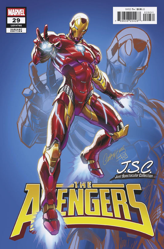 Comic book cover featuring Iron Man from 'The Avengers' with Marvel logo.