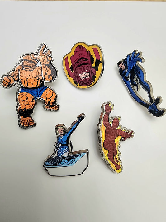 Metal Marvel Fantastic 4 pins (Set of 5)